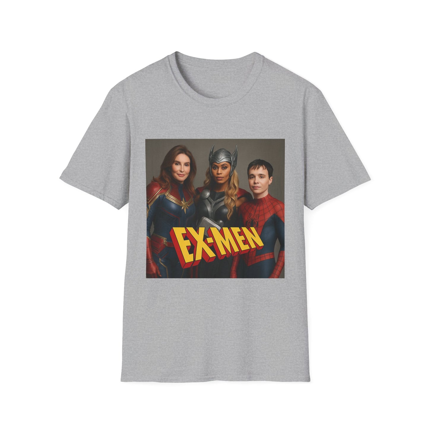 EX-MEN Unisex Softstyle T-Shirt, Superhero Tee, Gift for Fans, Comic Book Lover Shirt, Casual Wear, Fun Graphic T-Shirt