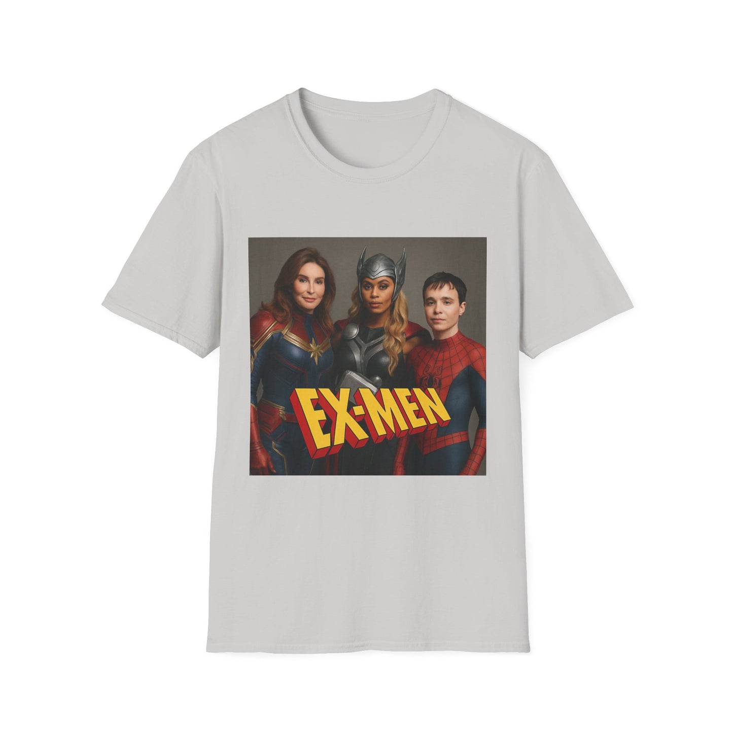EX-MEN Unisex Softstyle T-Shirt, Superhero Tee, Gift for Fans, Comic Book Lover Shirt, Casual Wear, Fun Graphic T-Shirt